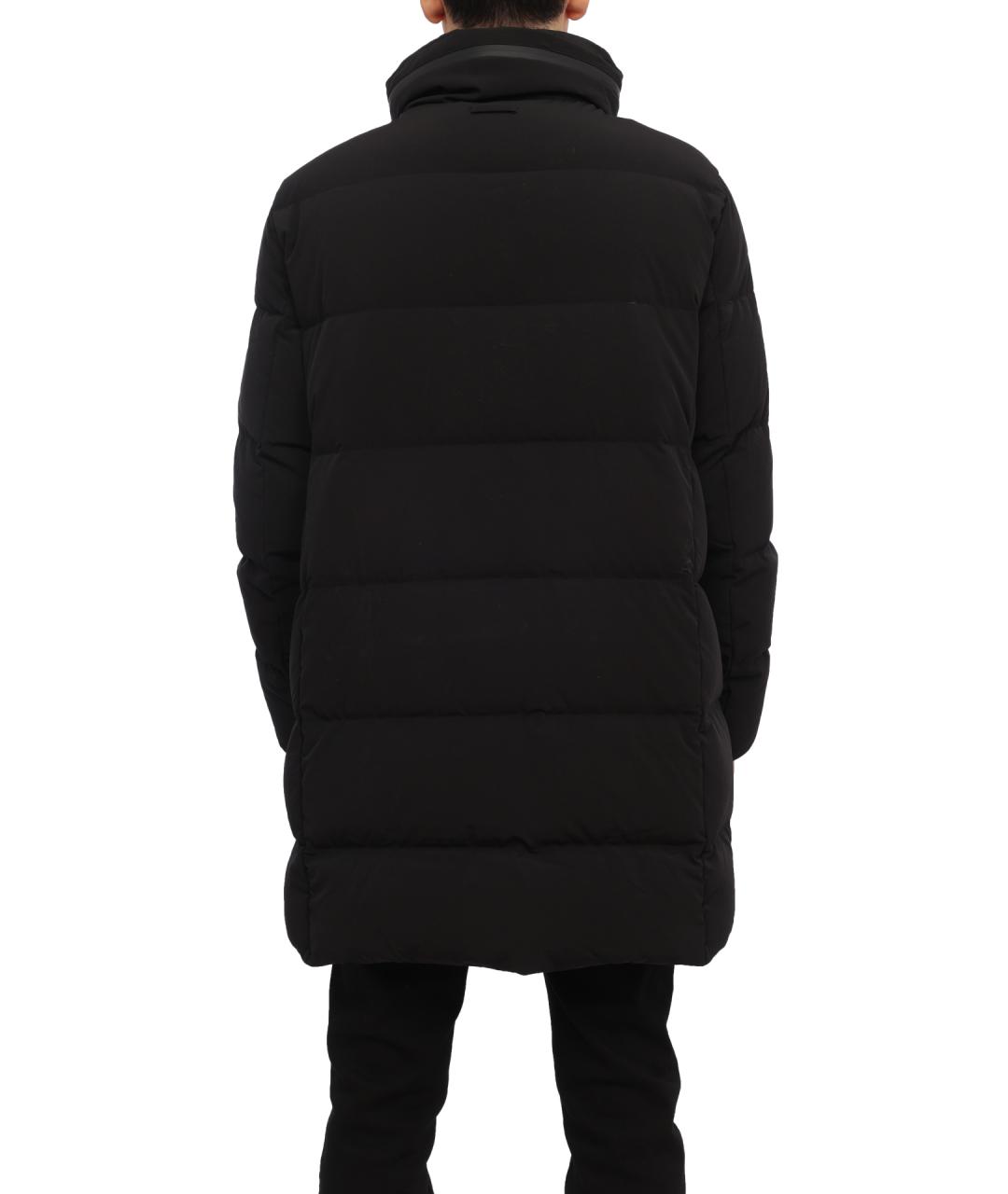 ARMANI EXCHANGE Черное полиэстеровое пальто, фото 2
