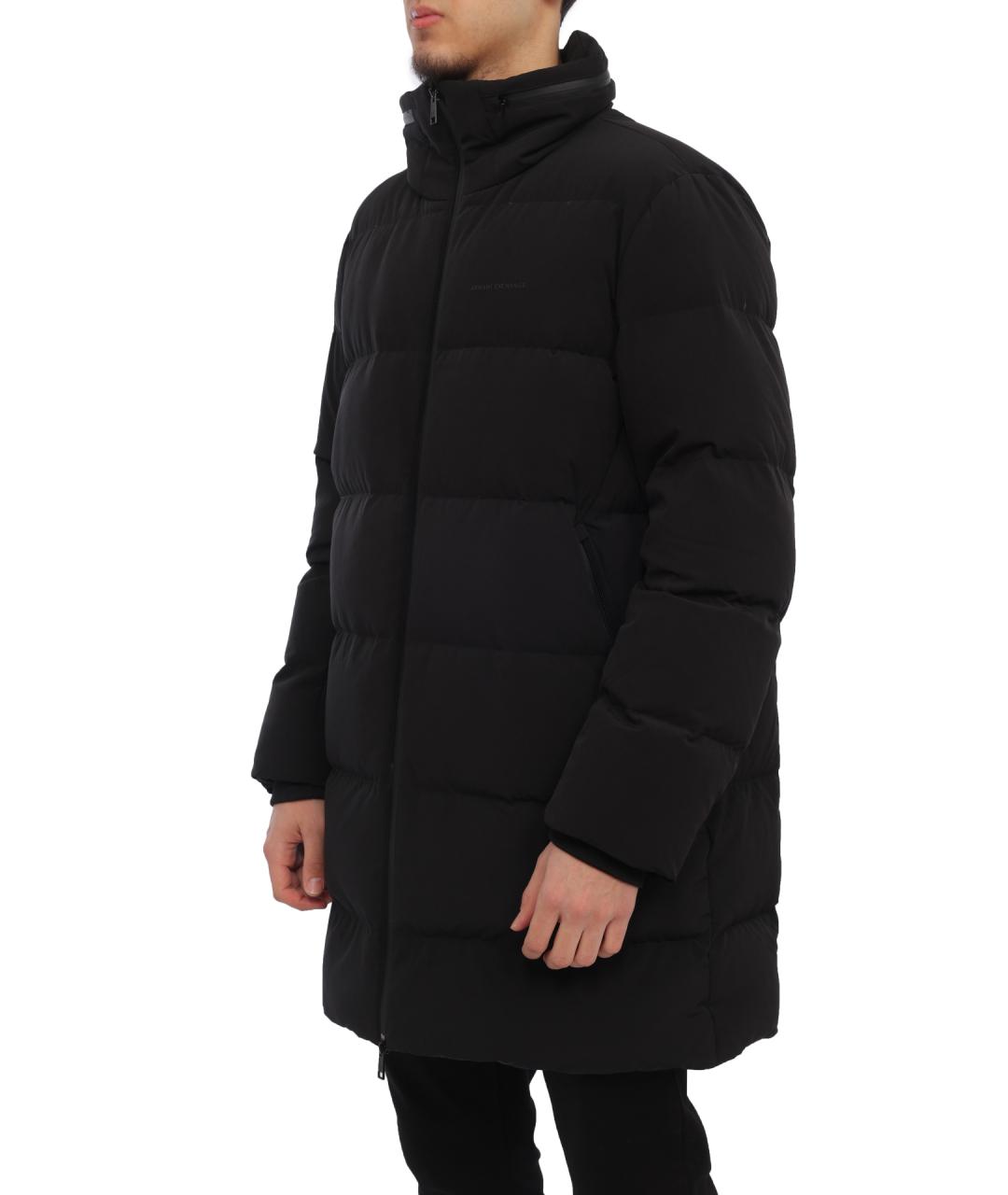 ARMANI EXCHANGE Черное полиэстеровое пальто, фото 5