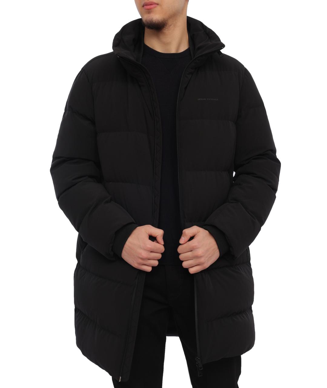 ARMANI EXCHANGE Черное полиэстеровое пальто, фото 3