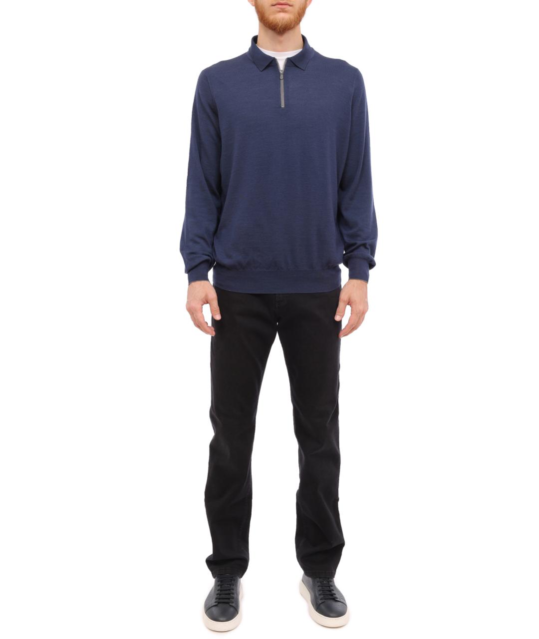 BRUNELLO CUCINELLI Синий шерстяной джемпер / свитер, фото 2