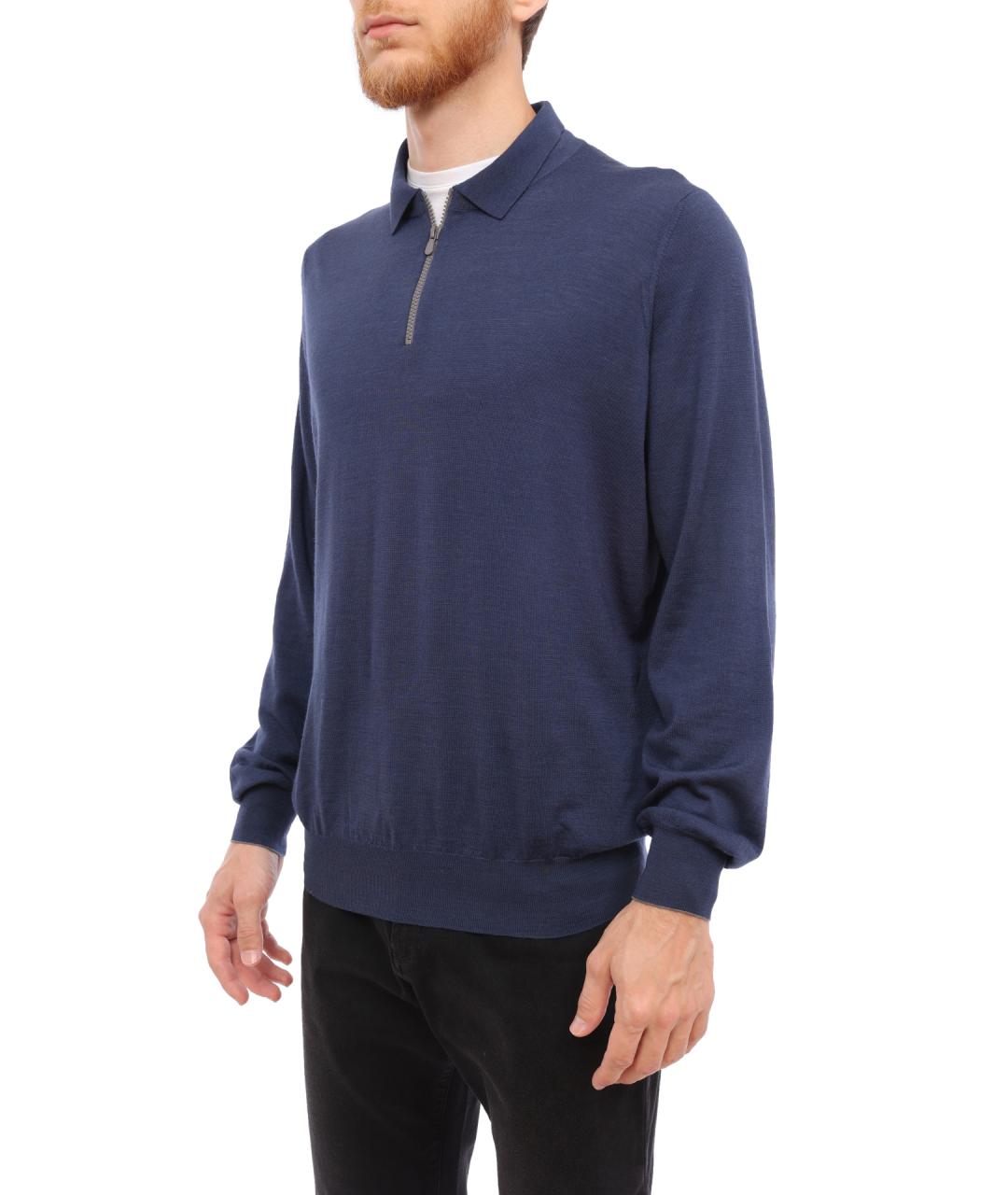 BRUNELLO CUCINELLI Синий шерстяной джемпер / свитер, фото 3