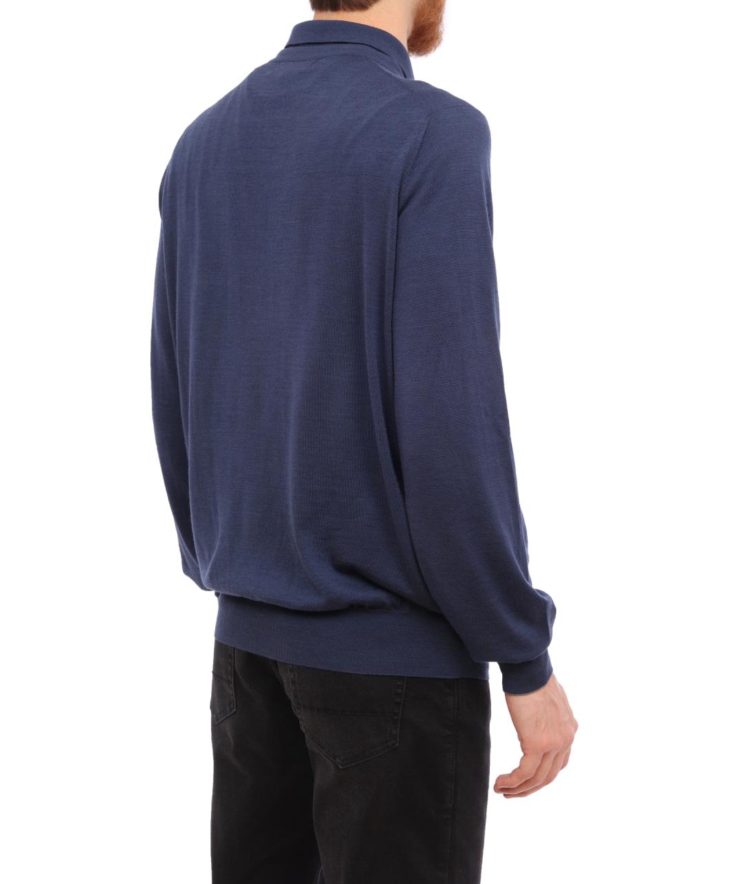 BRUNELLO CUCINELLI Синий шерстяной джемпер / свитер, фото 5
