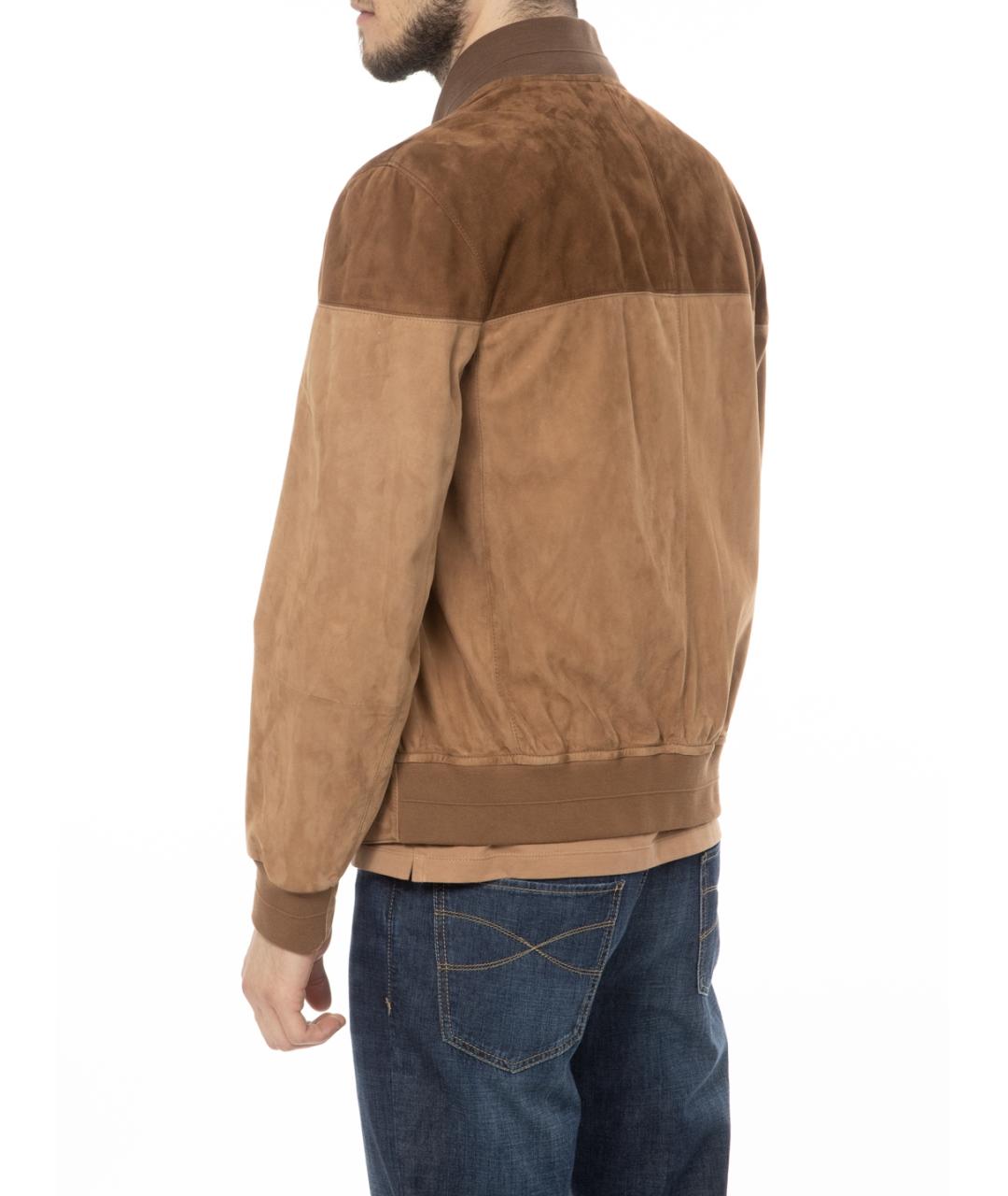 BRUNELLO CUCINELLI Бежевая замшевая куртка, фото 5