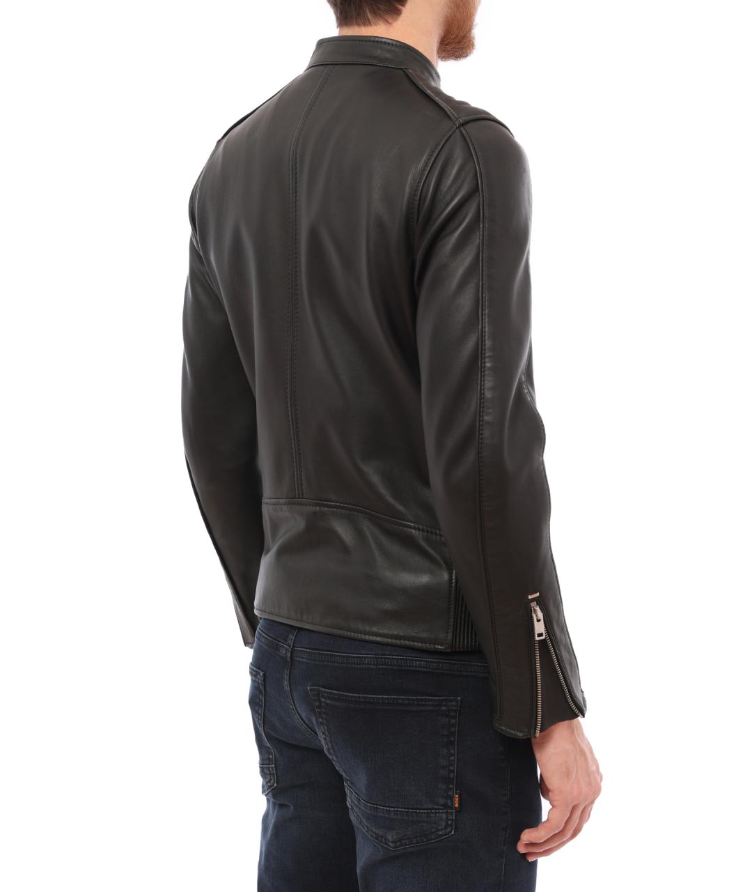 DIESEL Черная кожаная куртка, фото 6