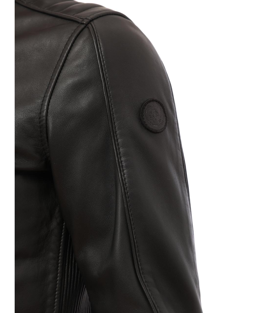 DIESEL Черная кожаная куртка, фото 5