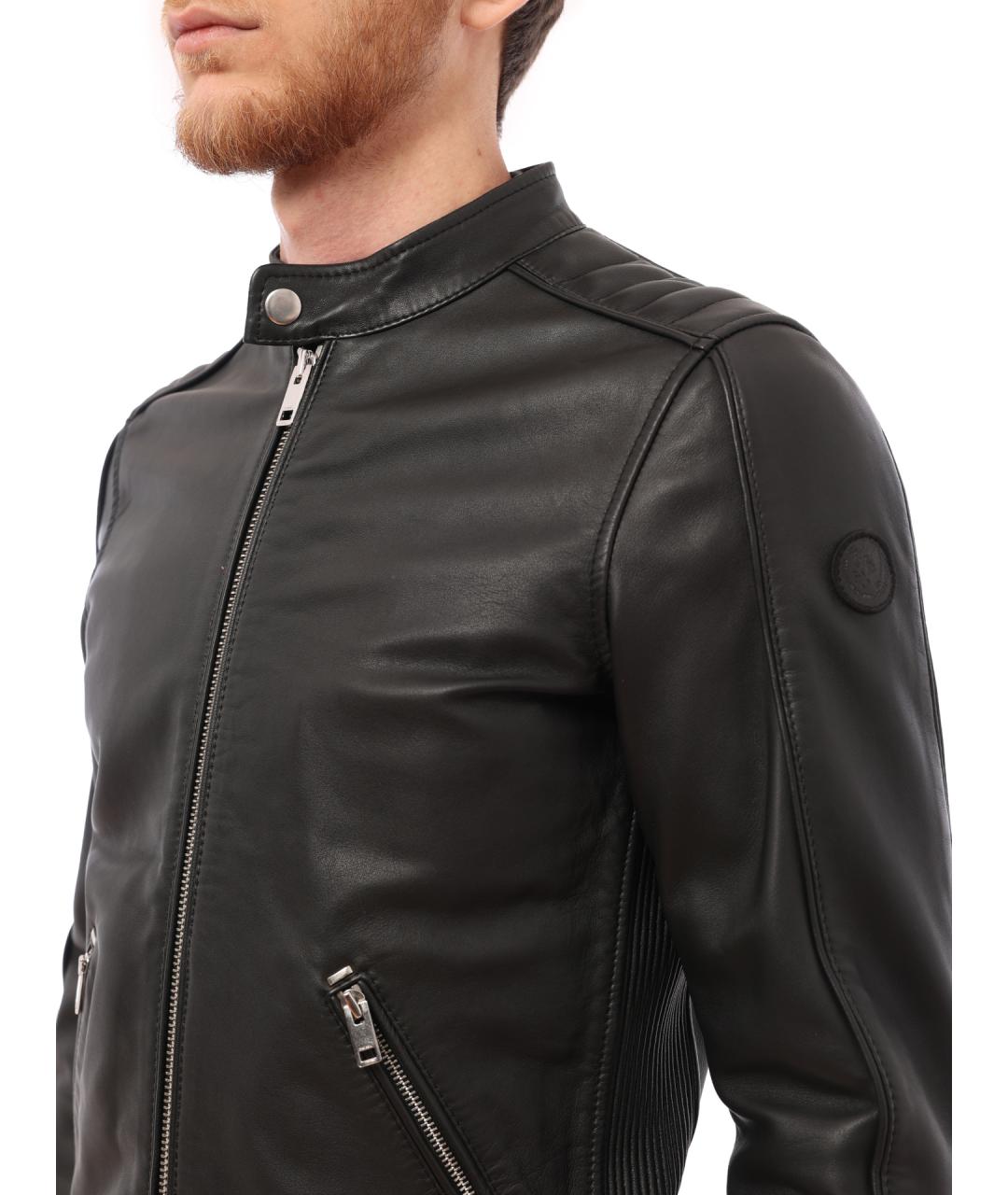 DIESEL Черная кожаная куртка, фото 4