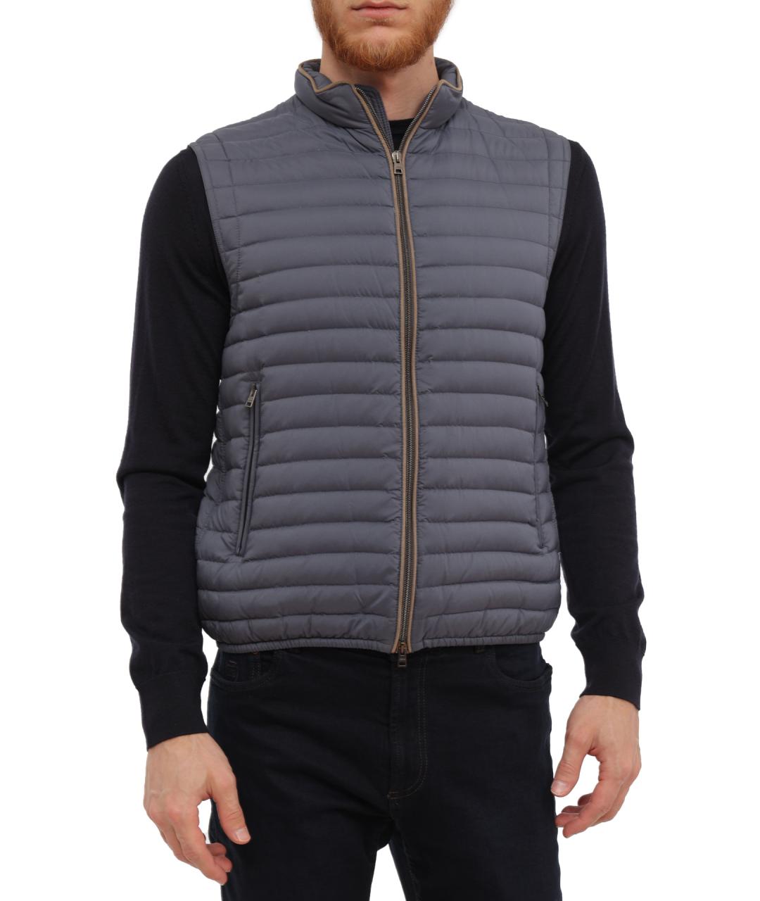 HERNO Серый полиэстеровый жилет, фото 1