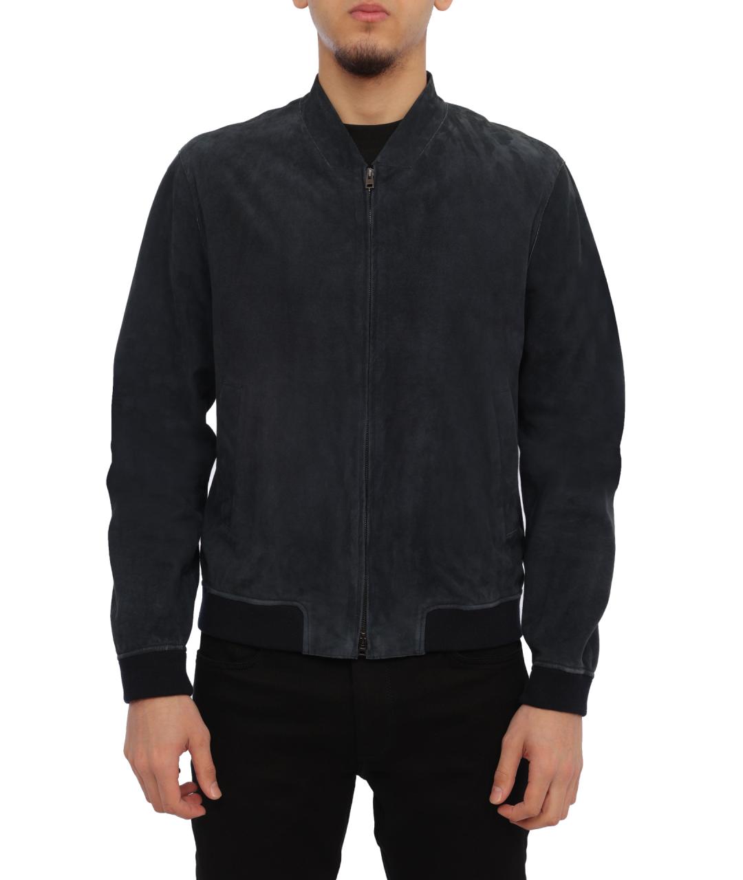 HERNO Синяя замшевая куртка, фото 1