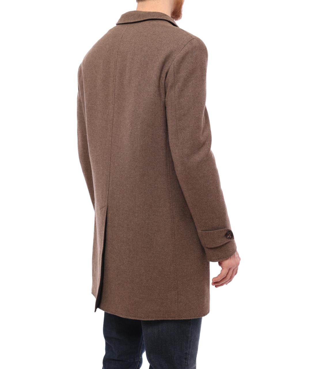 BRUNELLO CUCINELLI Коричневое кашемировое пальто, фото 4
