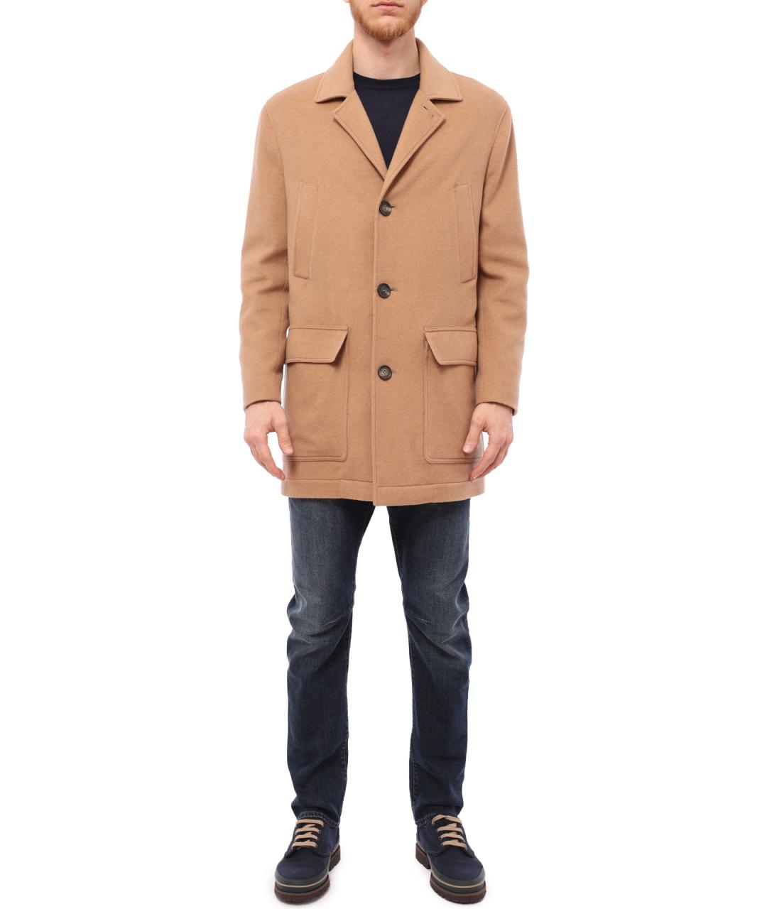 BRUNELLO CUCINELLI Коричневое кашемировое пальто, фото 5