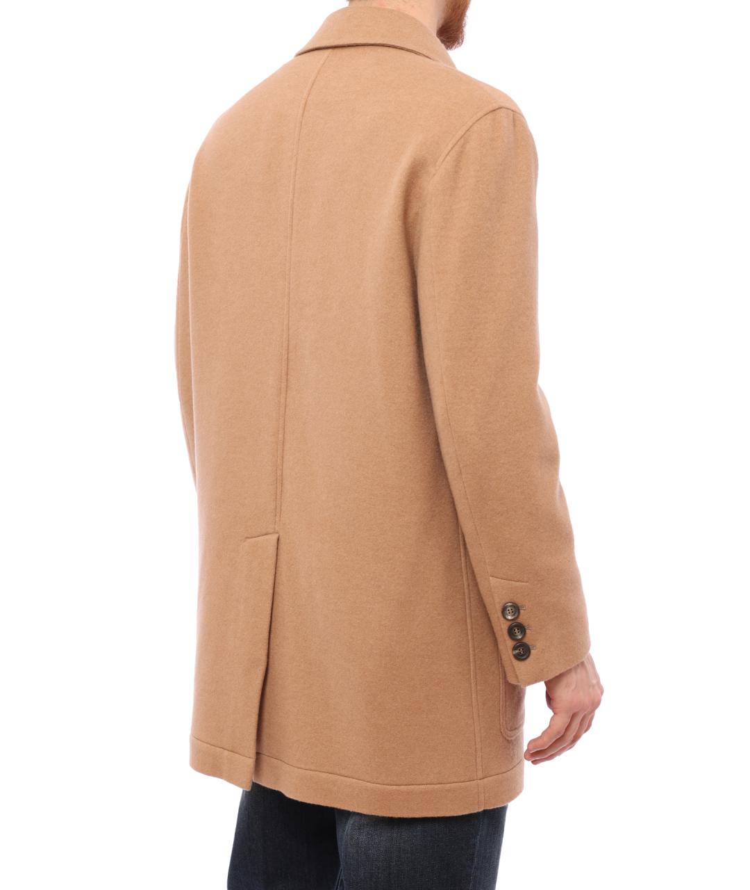 BRUNELLO CUCINELLI Коричневое кашемировое пальто, фото 6