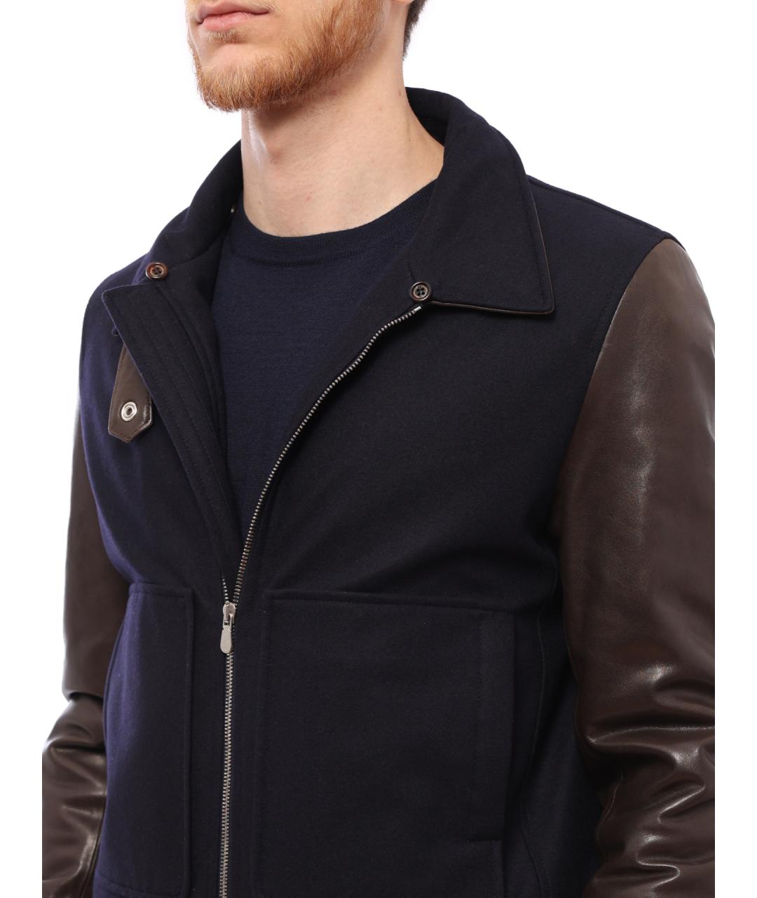 BRUNELLO CUCINELLI Темно-синяя кашемировая куртка, фото 5