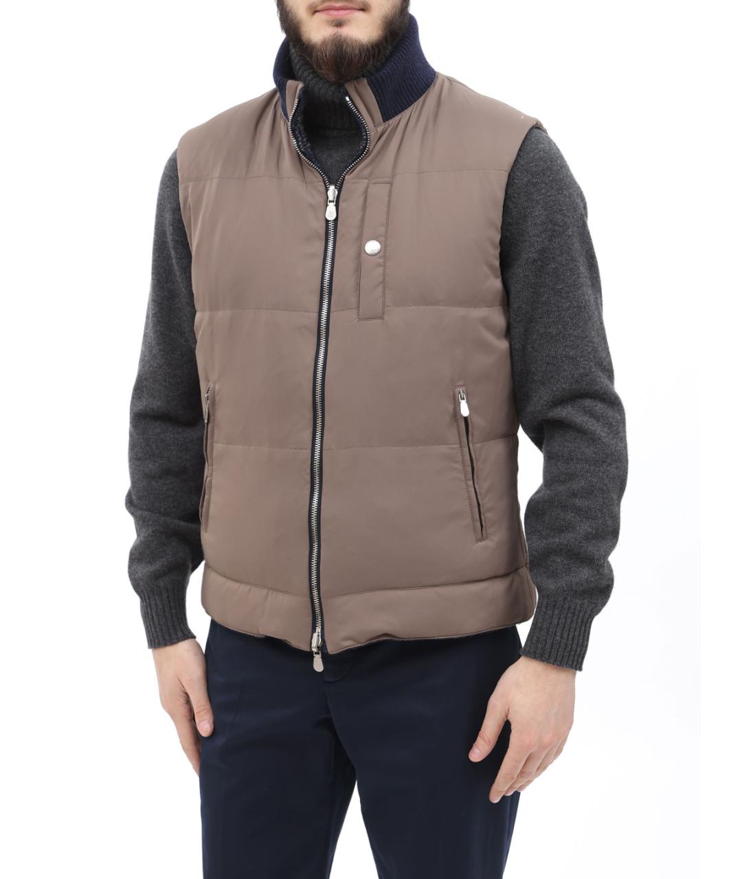 BRUNELLO CUCINELLI Бежевый шерстяной жилет, фото 1