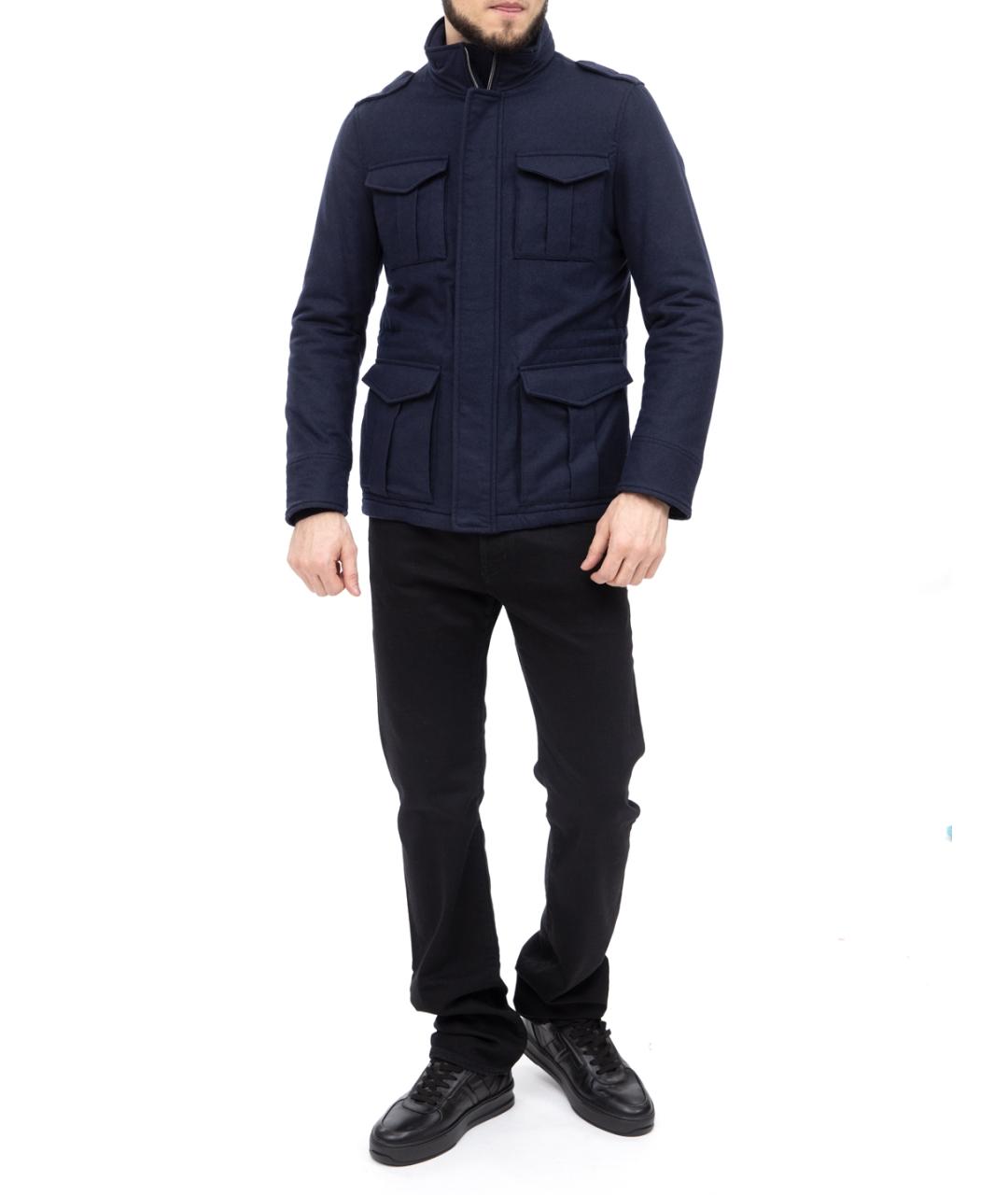 HERNO Синяя полиэстеровая куртка, фото 2