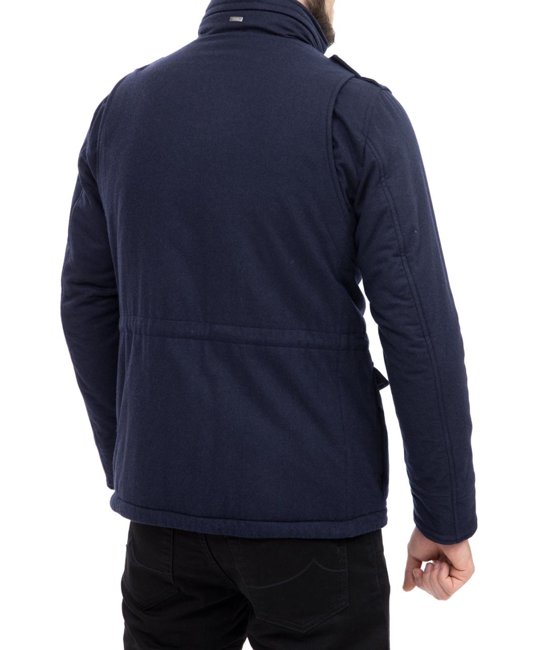 HERNO Синяя полиэстеровая куртка, фото 4