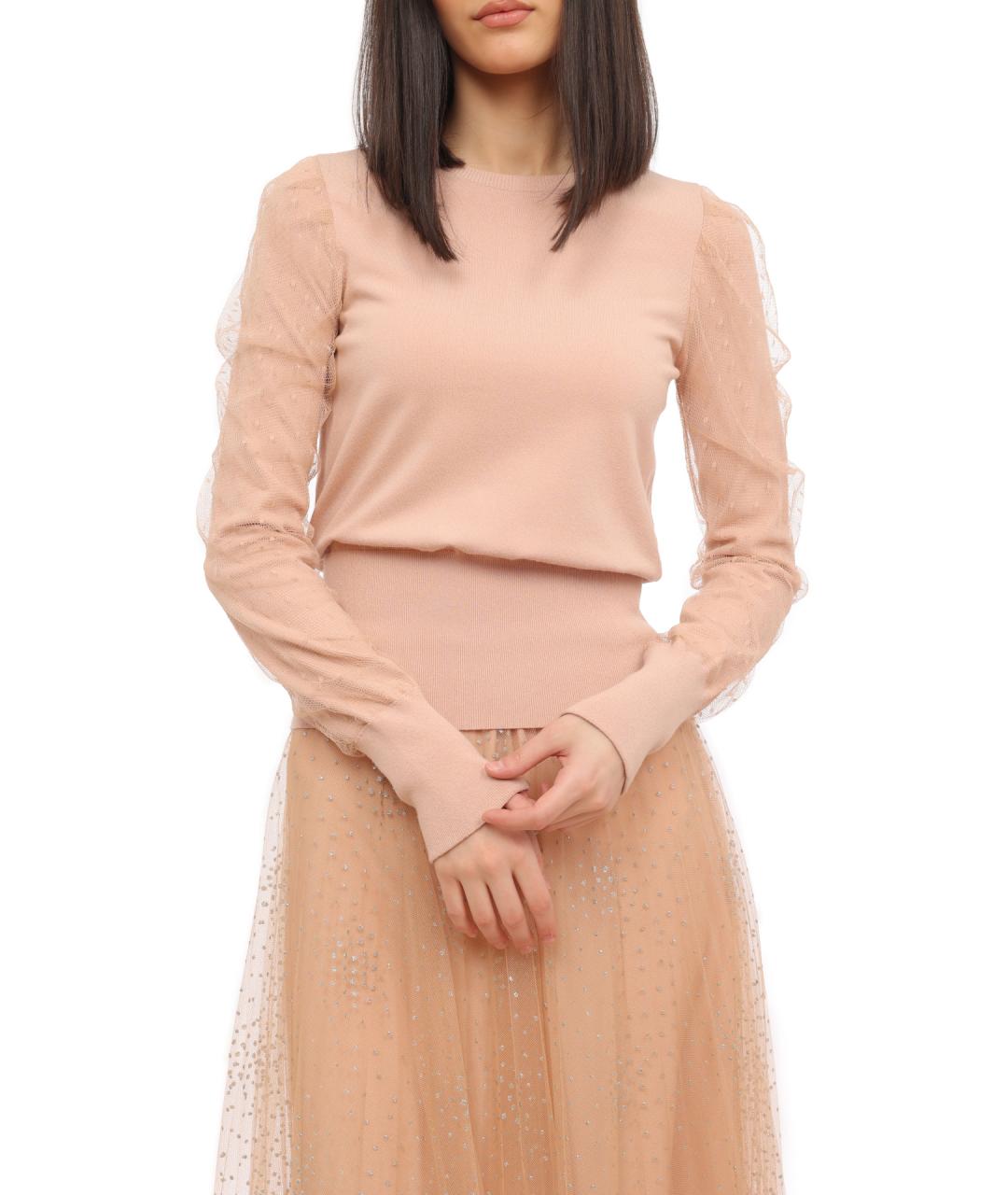 VALENTINO Розовый вискозный джемпер / свитер, фото 1