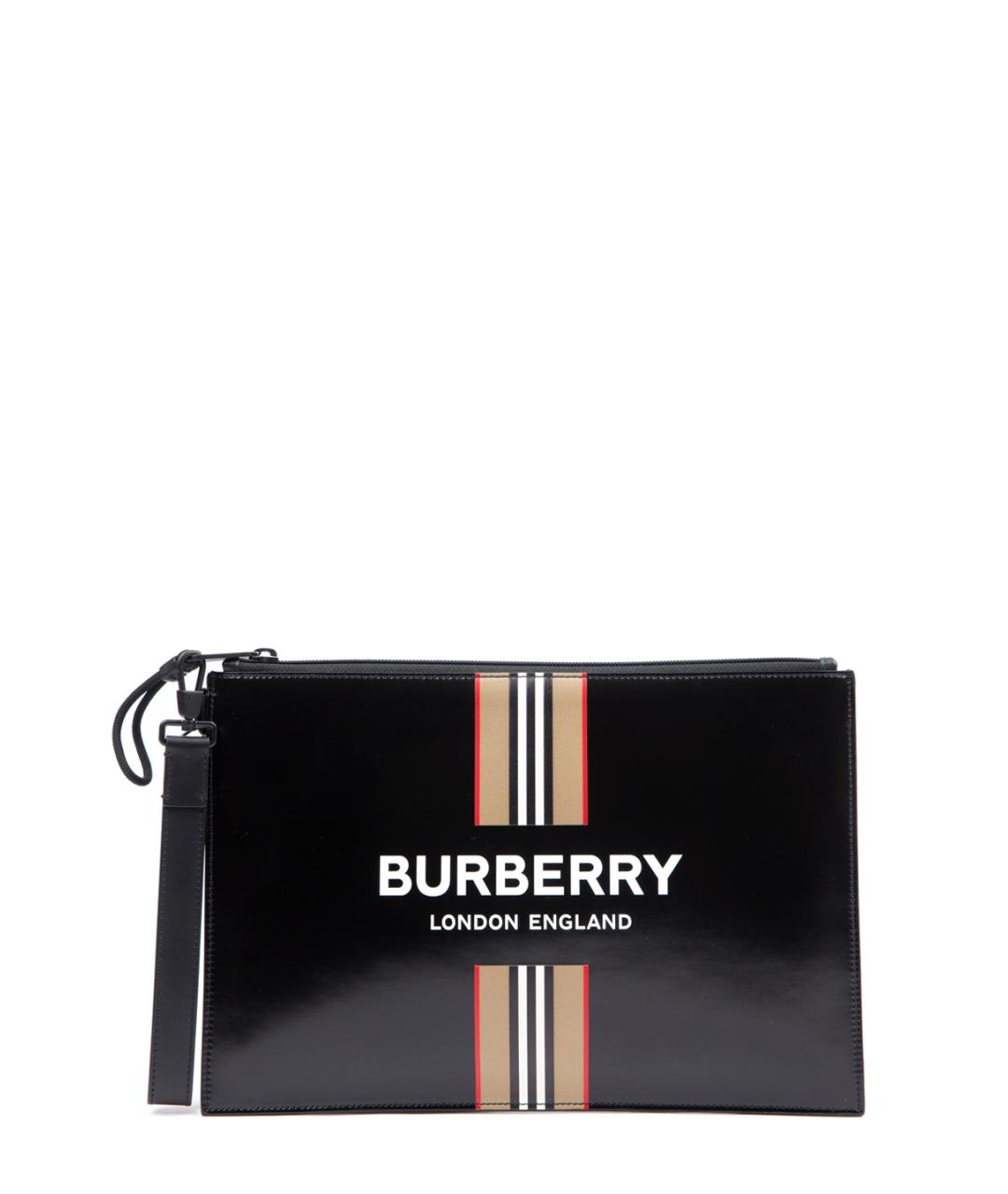 BURBERRY Черная папка для документов из искусственной кожи, фото 1