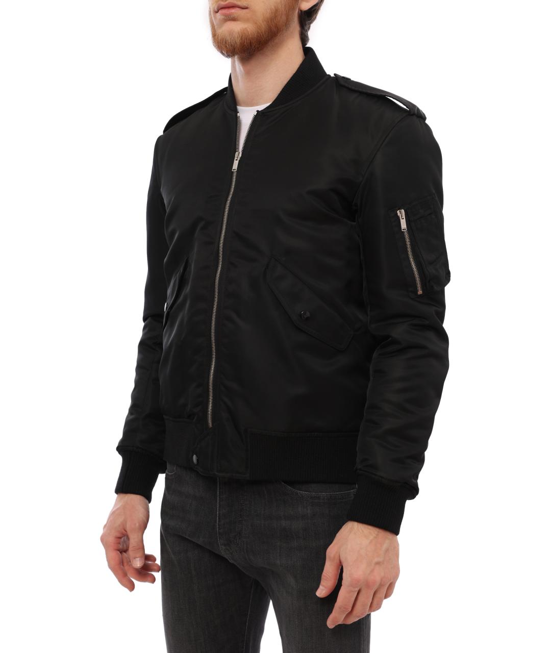 SAINT LAURENT Черная полиамидовая куртка, фото 4