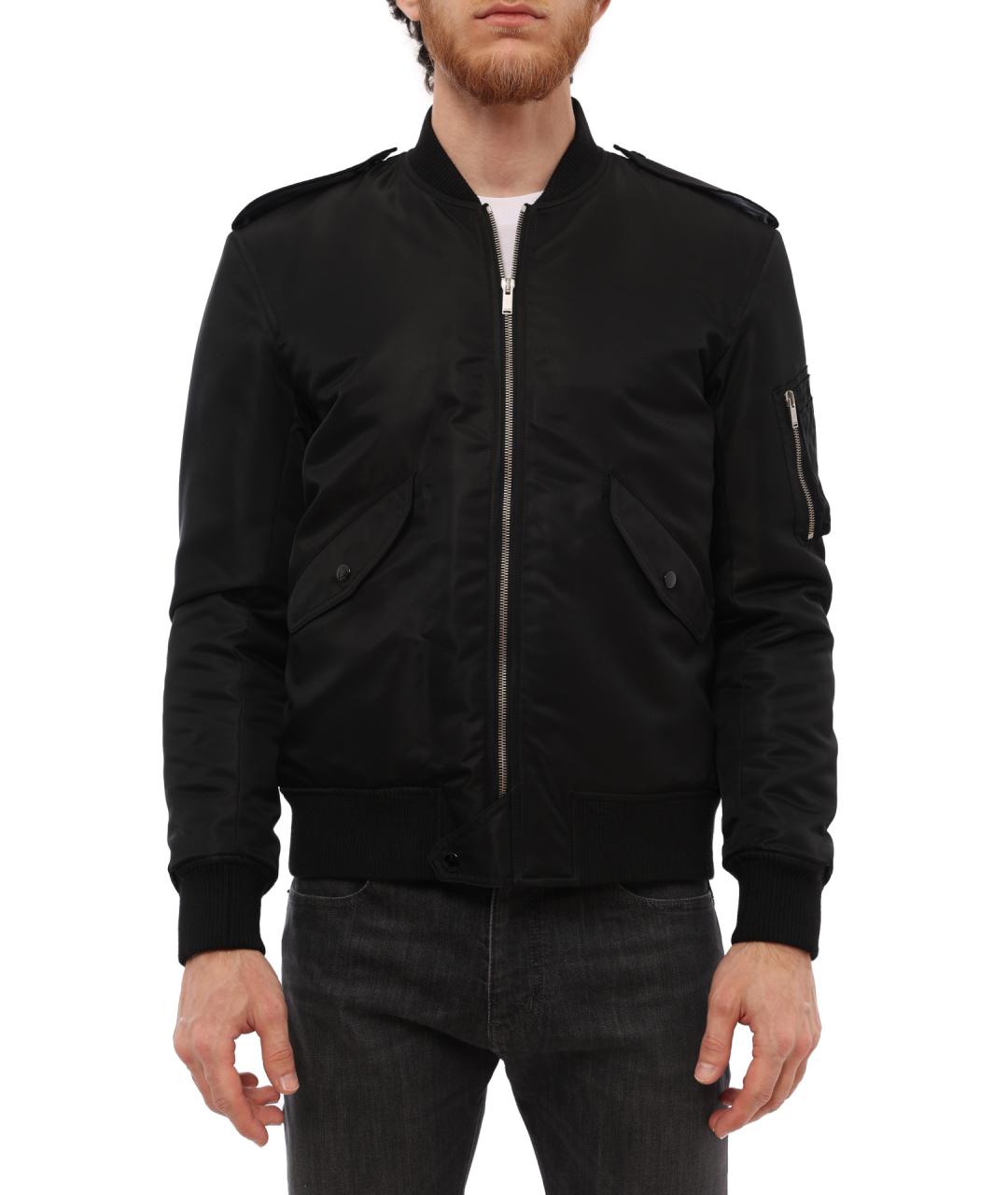 SAINT LAURENT Черная полиамидовая куртка, фото 3