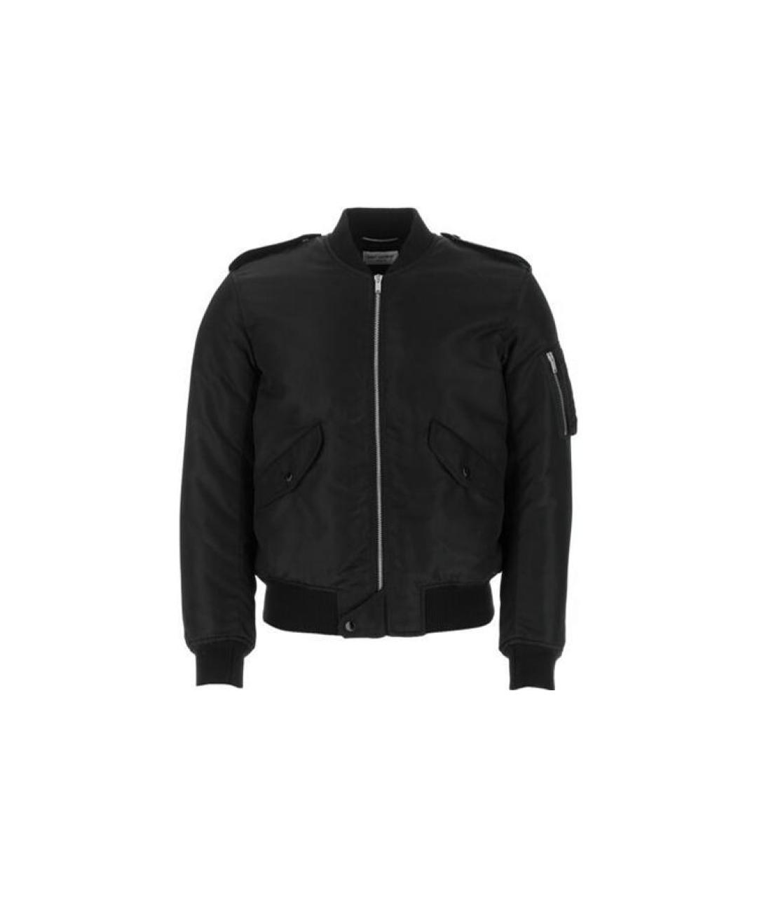 SAINT LAURENT Черная полиамидовая куртка, фото 1