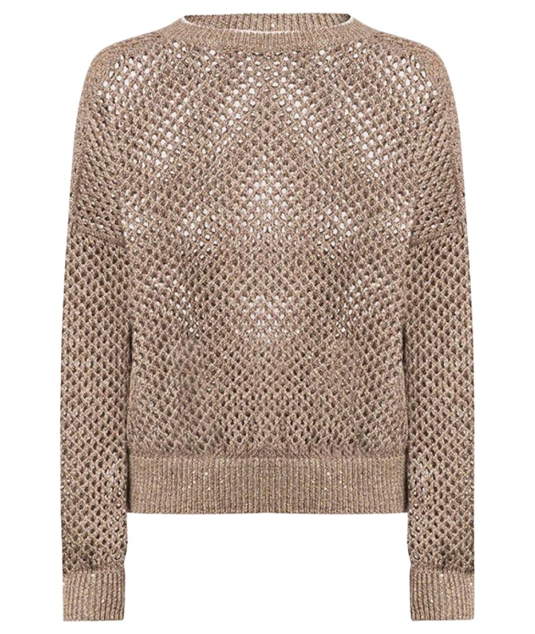 BRUNELLO CUCINELLI Коричневый льняной джемпер / свитер, фото 1