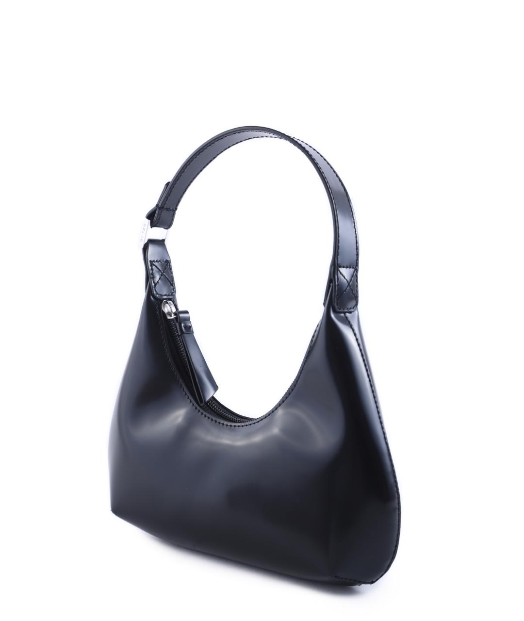 BY FAR Черная кожаная сумка через плечо, фото 2