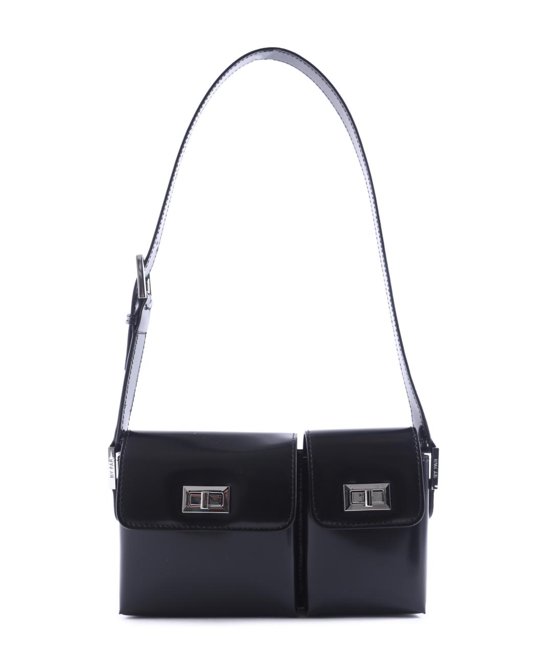 BY FAR Черная кожаная сумка через плечо, фото 1