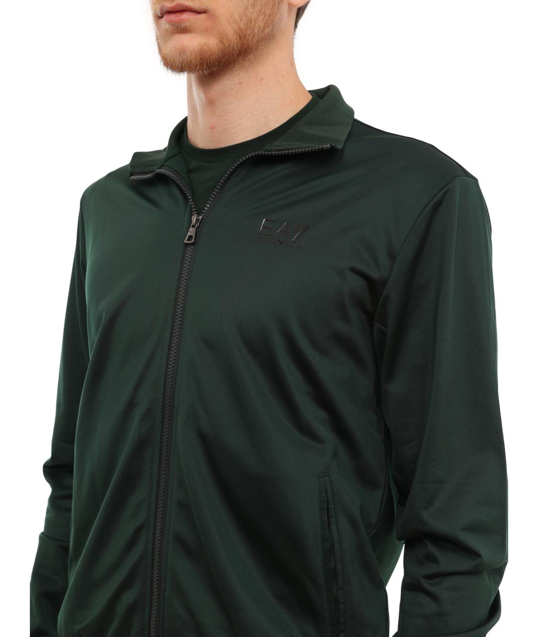 EA7 Зеленый полиэстеровый спортивный костюм, фото 4