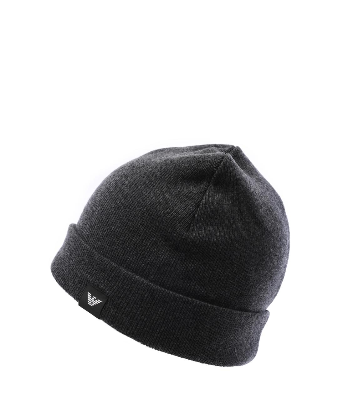 EMPORIO ARMANI Серая шапка, фото 3