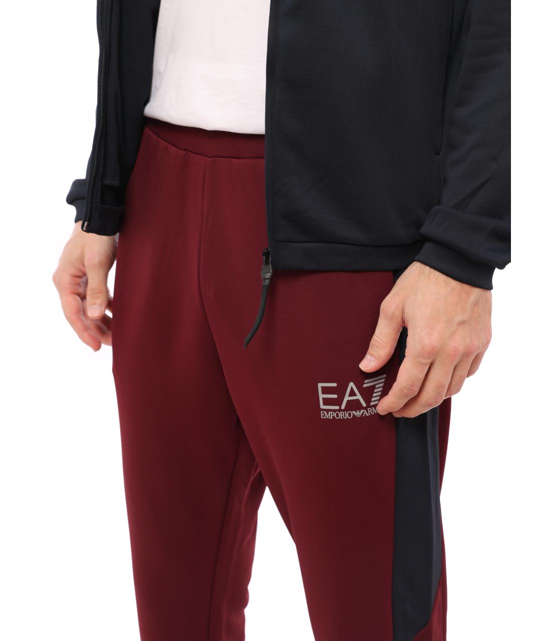 EA7 Красный полиэстеровый спортивный костюм, фото 6