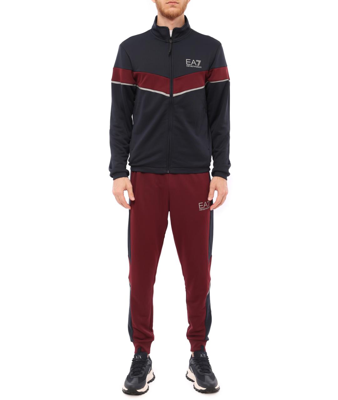 EA7 Красный полиэстеровый спортивный костюм, фото 1