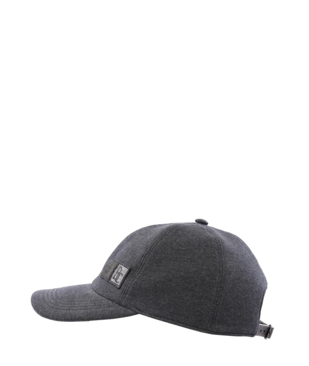 BRUNELLO CUCINELLI Серая хлопковая кепка, фото 2