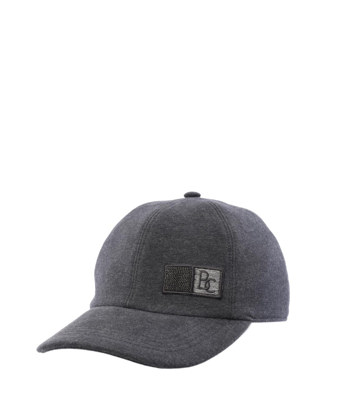 BRUNELLO CUCINELLI Серая хлопковая кепка, фото 6