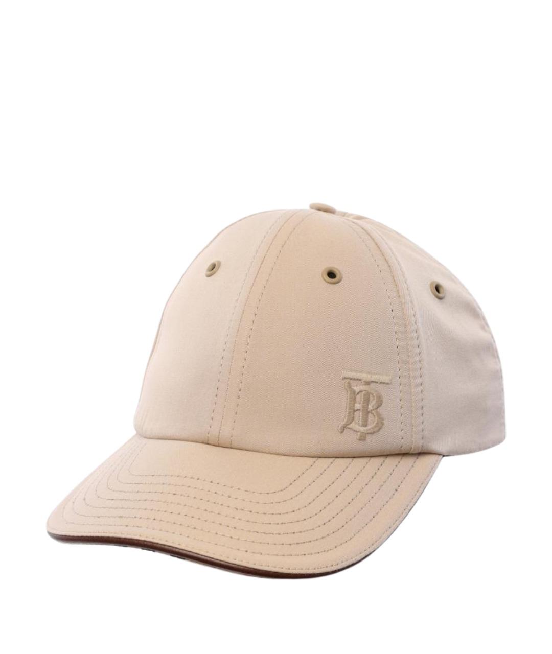 BURBERRY Бежевая хлопковая кепка/бейсболка, фото 1
