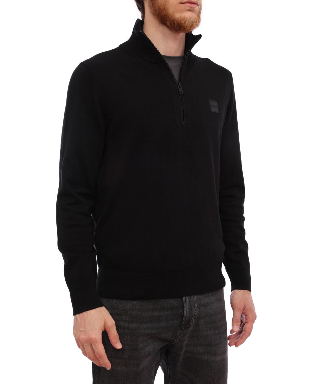 HUGO BOSS Черный хлопковый джемпер / свитер, фото 5