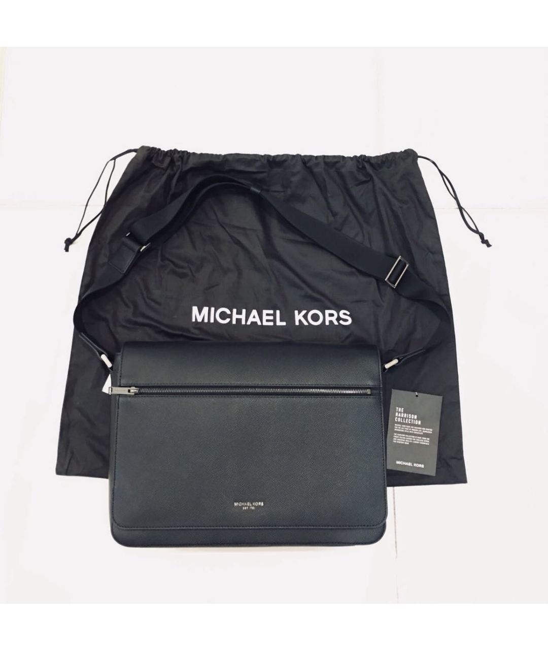 MICHAEL KORS Черная кожаная сумка на плечо, фото 8