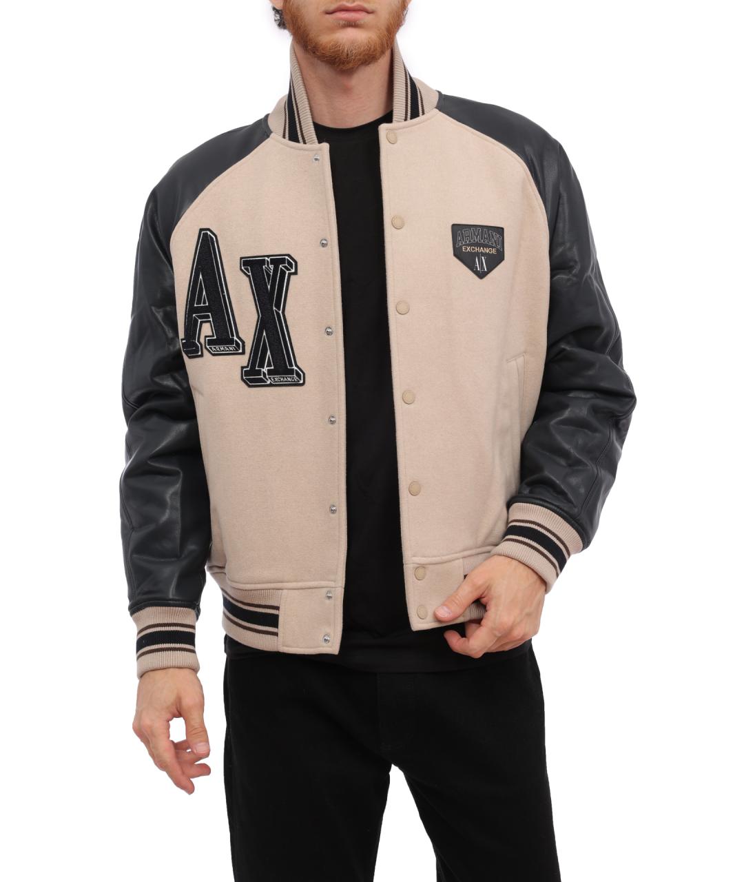 ARMANI EXCHANGE Бежевая полиэстеровая куртка, фото 1