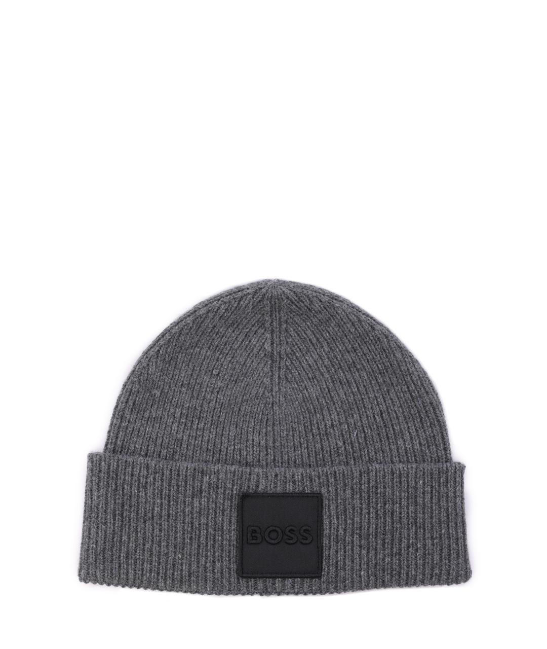 HUGO BOSS Серая шапка, фото 4