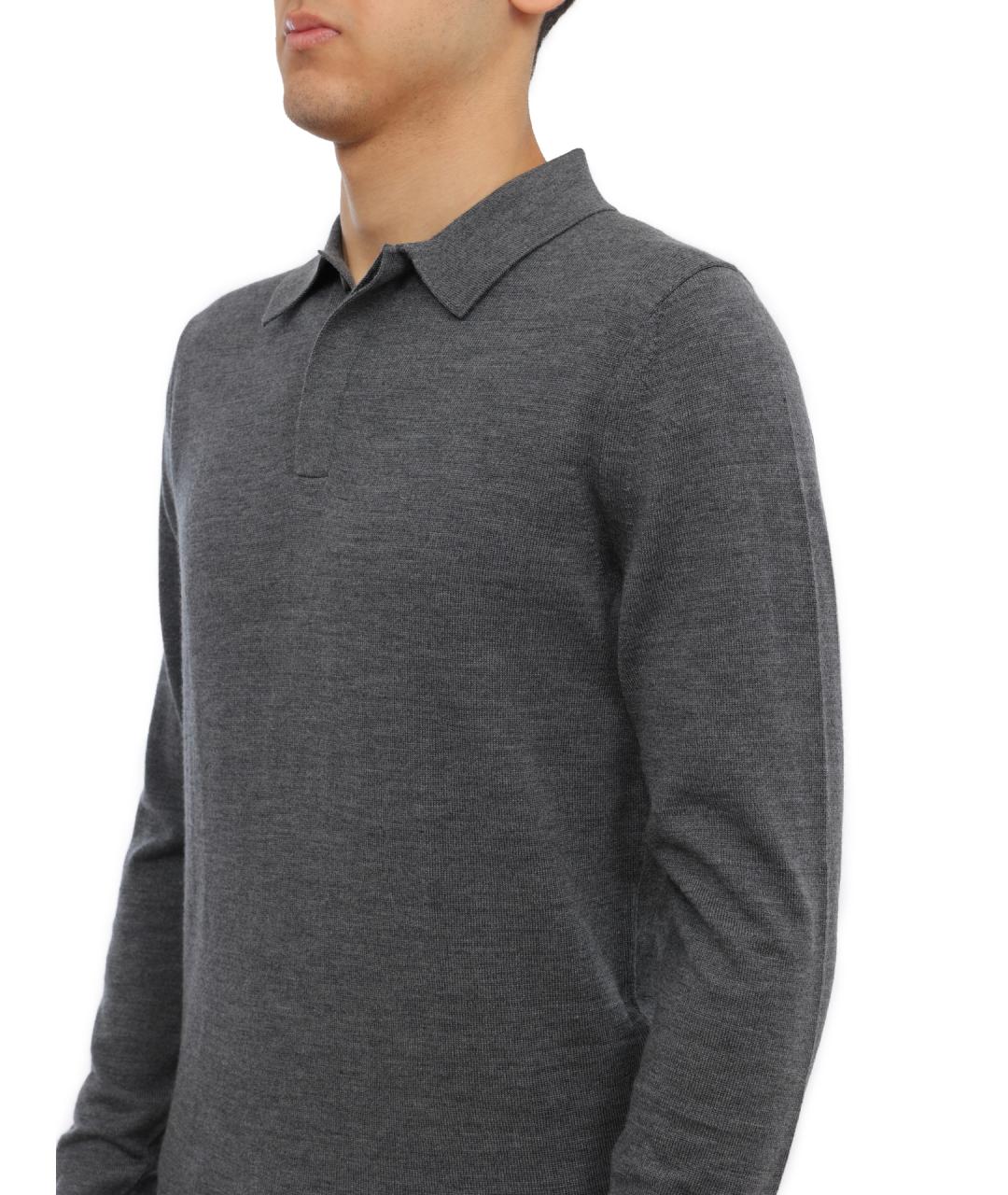CALVIN KLEIN Серый шерстяной джемпер / свитер, фото 4