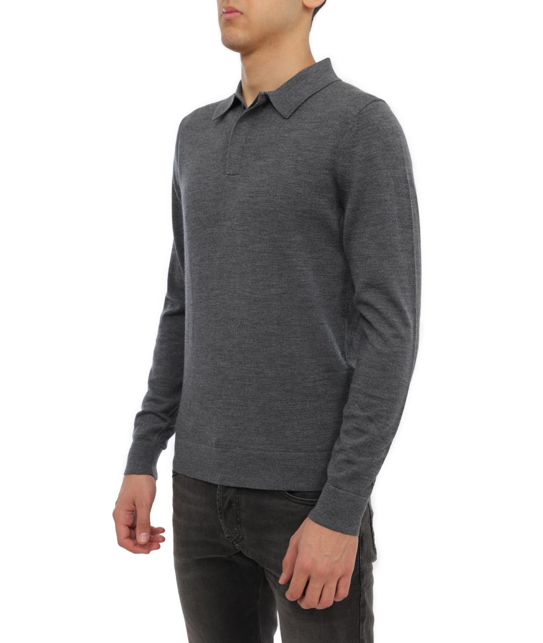 CALVIN KLEIN Серый шерстяной джемпер / свитер, фото 3