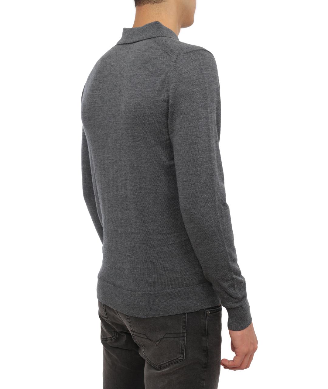 CALVIN KLEIN Серый шерстяной джемпер / свитер, фото 5