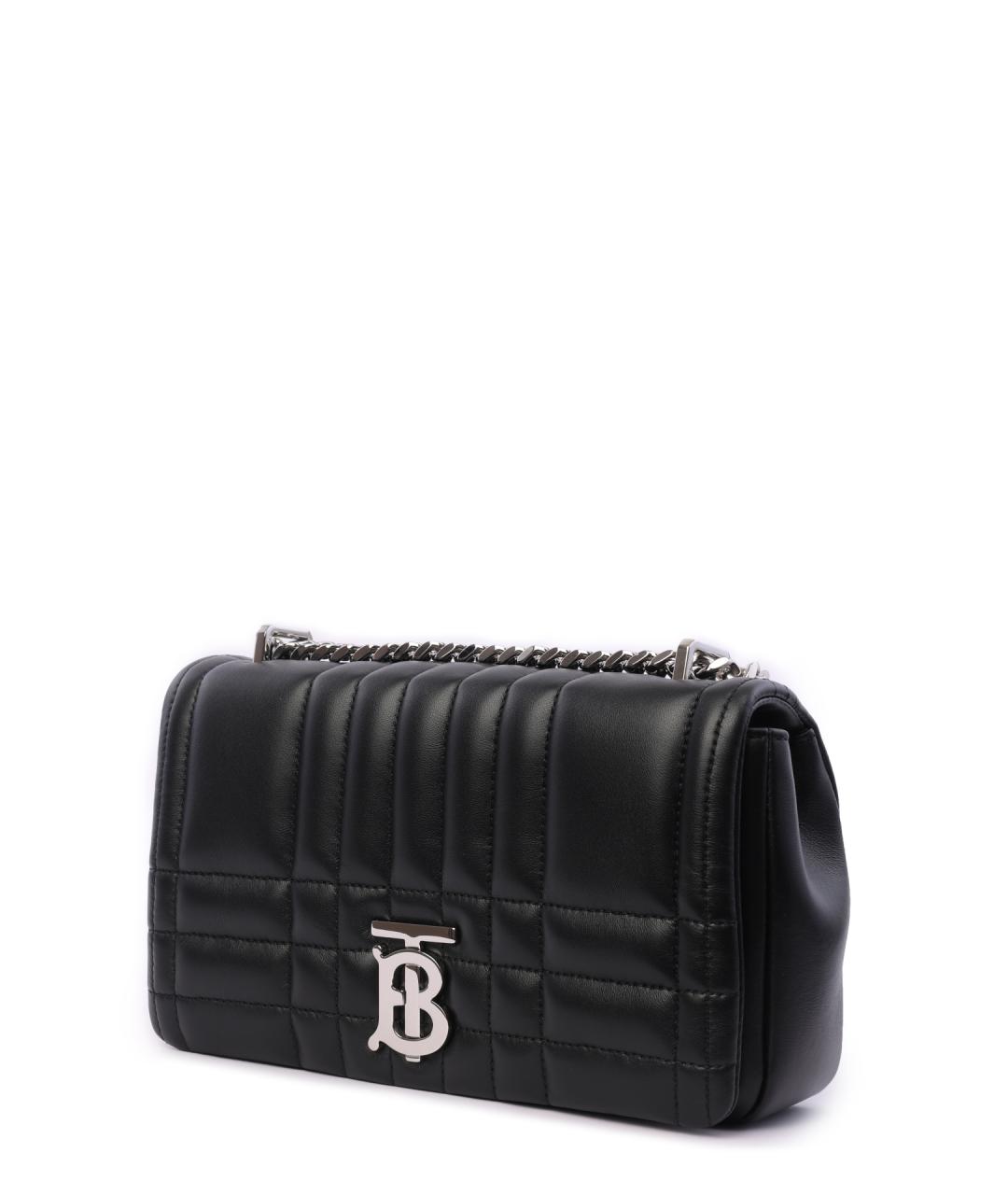 BURBERRY Черная кожаная сумка через плечо, фото 2
