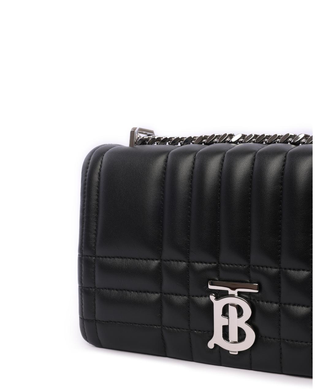 BURBERRY Черная кожаная сумка через плечо, фото 5
