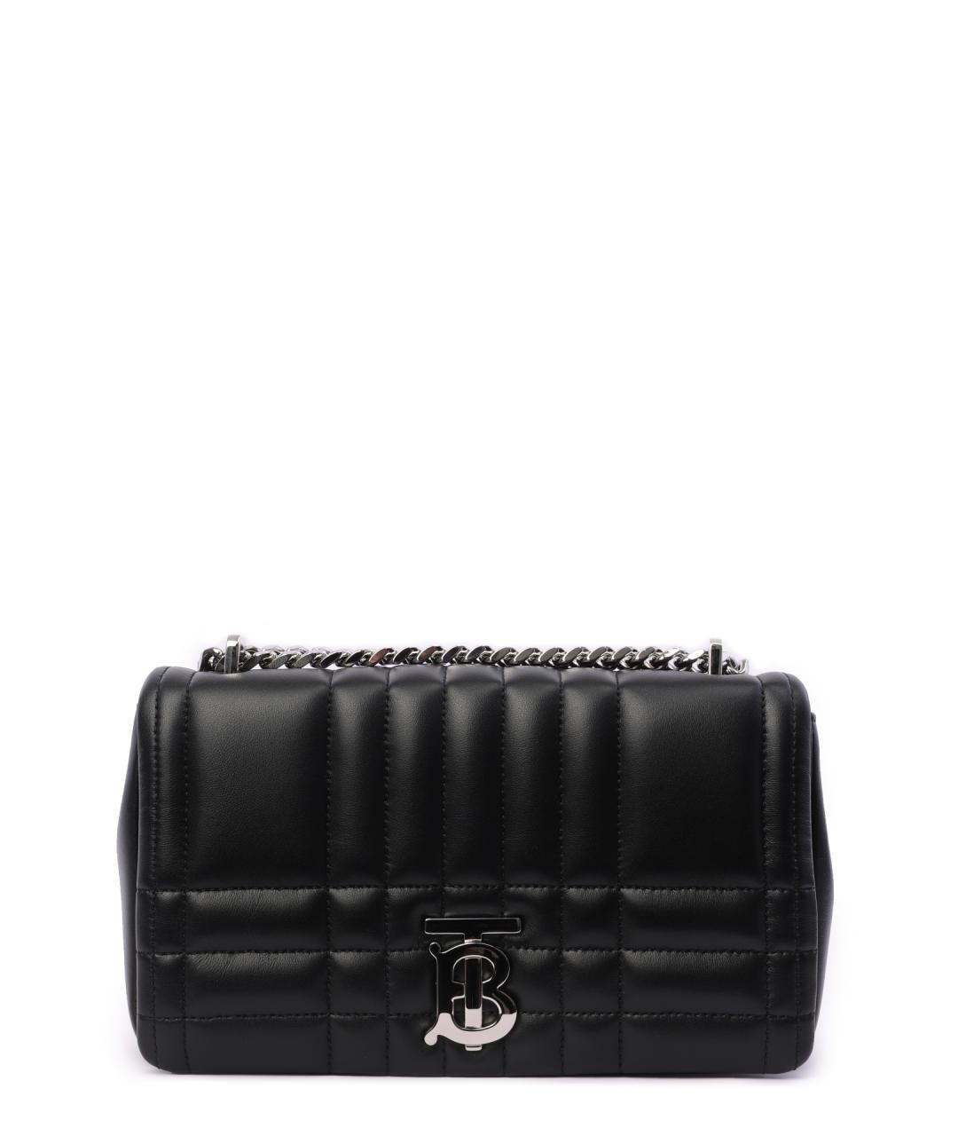 BURBERRY Черная кожаная сумка через плечо, фото 1
