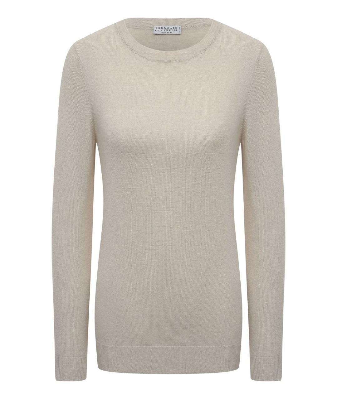 BRUNELLO CUCINELLI Белый шерстяной джемпер / свитер, фото 1