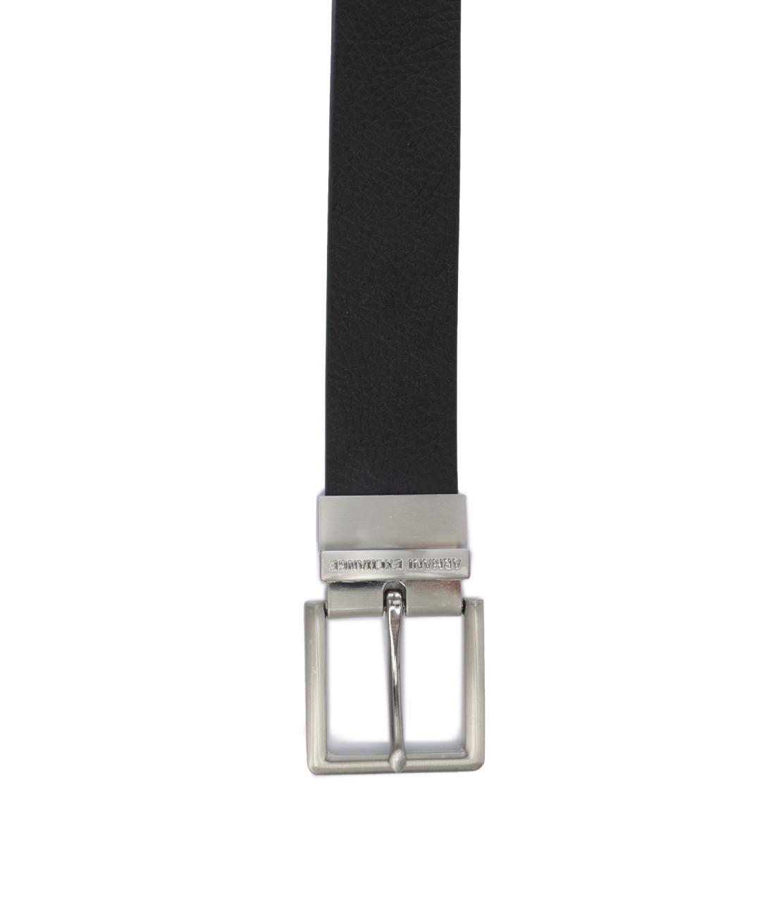 ARMANI EXCHANGE Черный кожаный ремень, фото 3