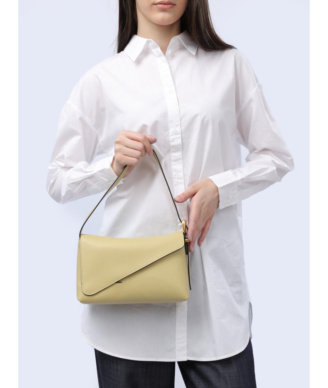 WANDLER Желтая кожаная сумка через плечо, фото 2