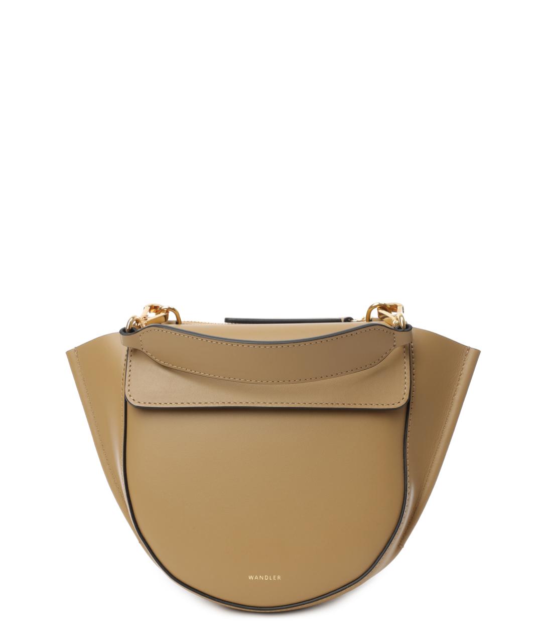 WANDLER Коричневая кожаная сумка через плечо, фото 1