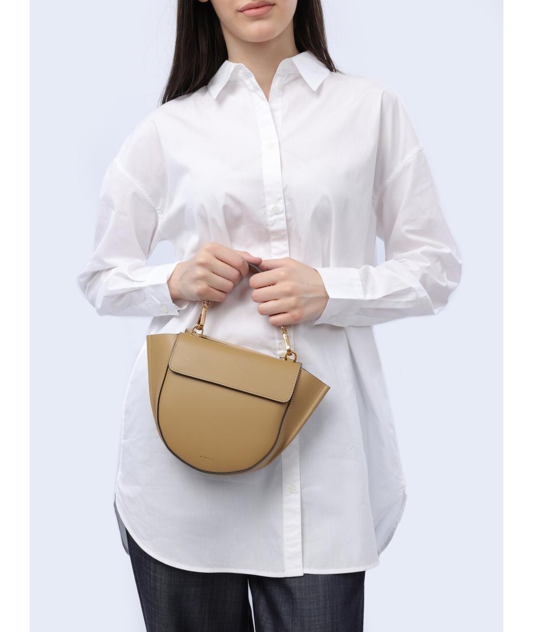 WANDLER Коричневая кожаная сумка через плечо, фото 2