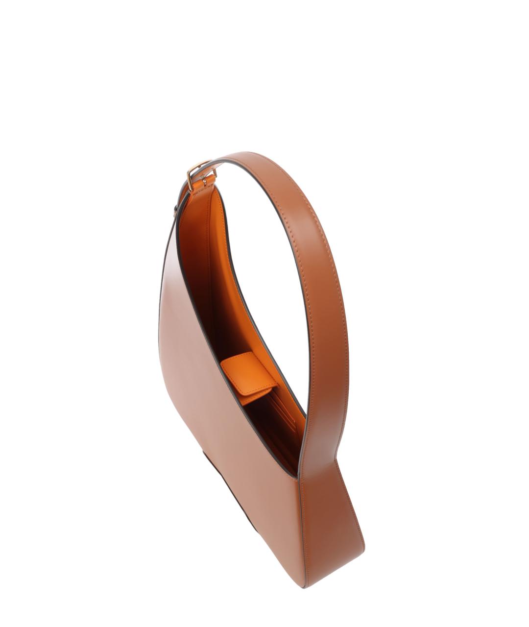 SANTONI Коричневая кожаная сумка через плечо, фото 6